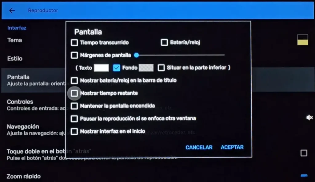 personalización mx player